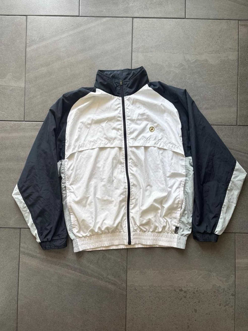 Vintage 90s Adidas Colorblock Track Jacket - Black / White - Size Large